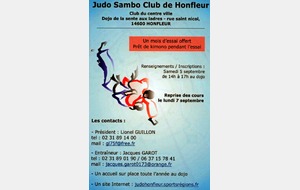 Excellents résultats et vacances pour le judo (sambo ) club de Honfleur